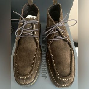 Johnston & Murphy Casual Boot Lace Up Suede Brown Boots Men 7 1/2